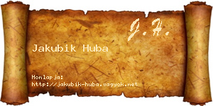 Jakubik Huba névjegykártya